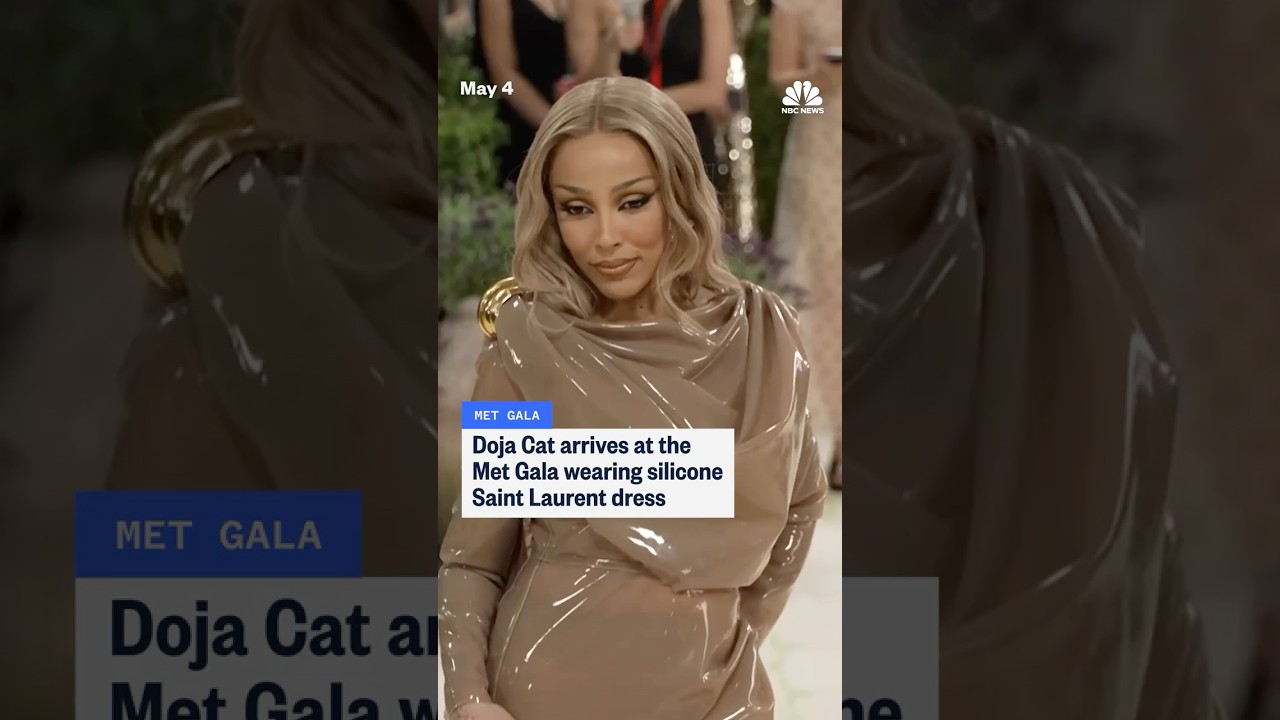 Doja Cat arrives at the Met Gala wearing silicone Saint Laurent dress