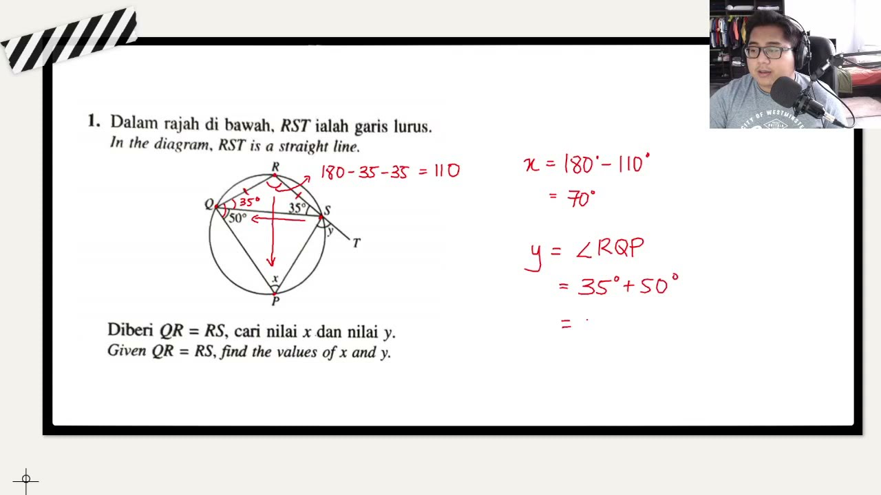 Mathematics Form 3: 6.2 Cyclic Quadrilateral [29 JUNE 2021]