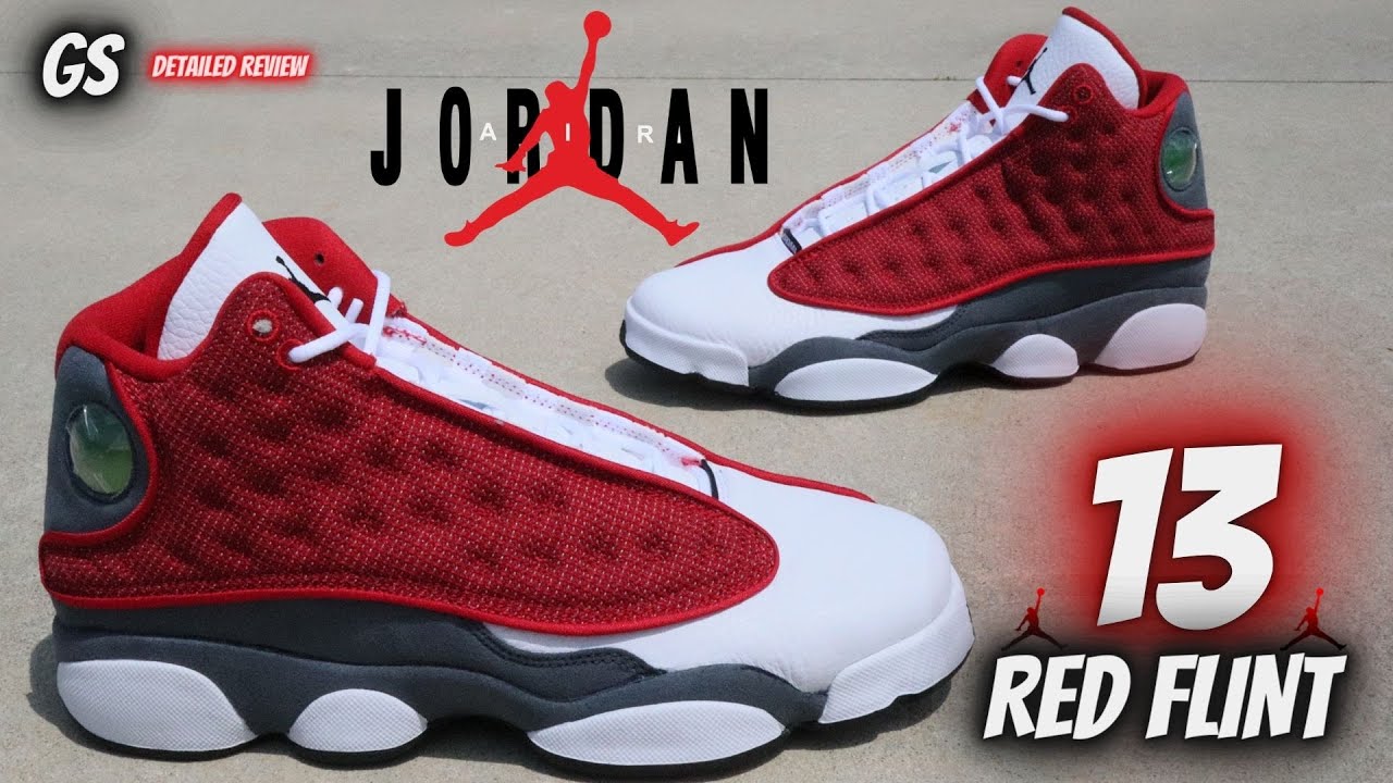 EARLY LOOK!! JORDAN 13 RED FLINT GS DETAILED REVIEW!!