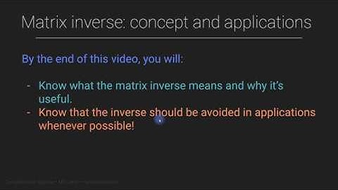 What is the matrix inverse and why is it useful?