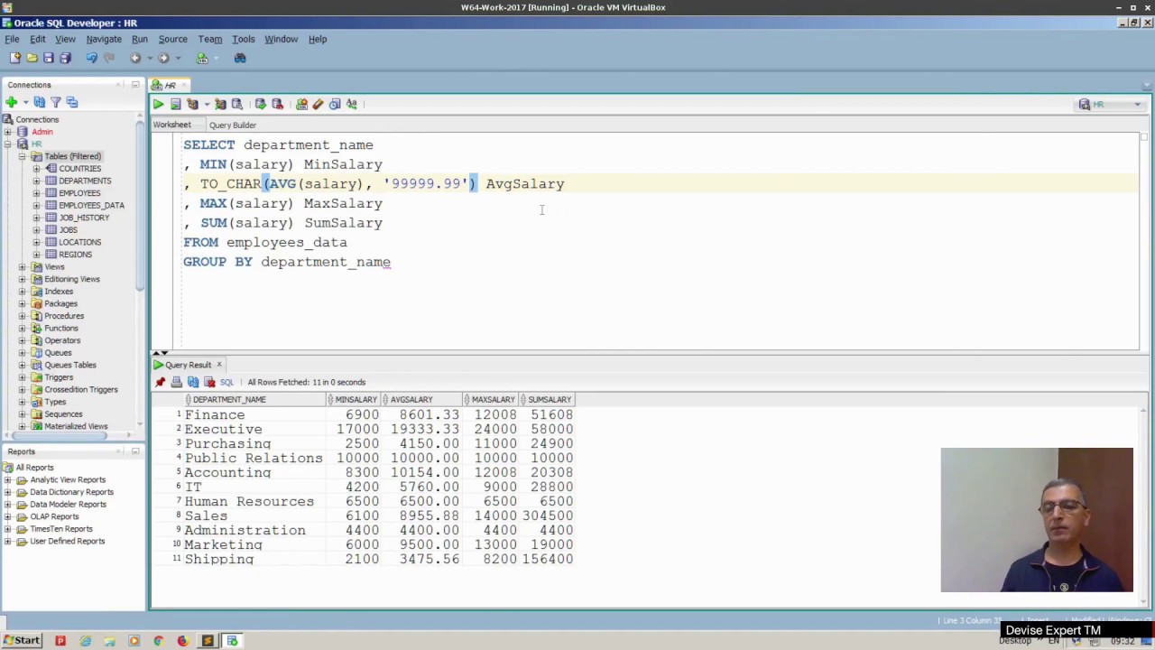 Изчисления с COUNT, SUM, AVG, MIN, MAX в SQL - YouTube