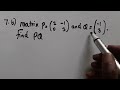 Transpose and multiplication of matrices