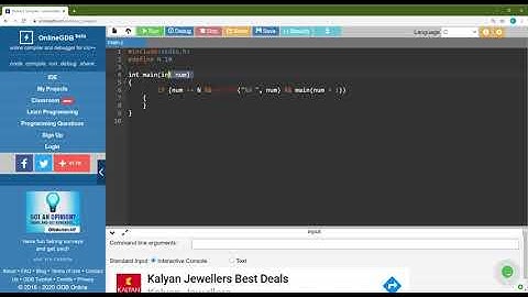 1 Print number from 1 to n without using semi-colon in C.