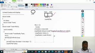 DS #8| Create and display linked List elements with execution | Data Structures | Dr.Kaja Masthan screenshot 4