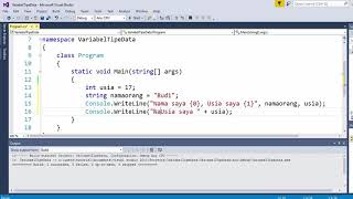 2. Bahasa C# - Variabel dan Console.WriteLine