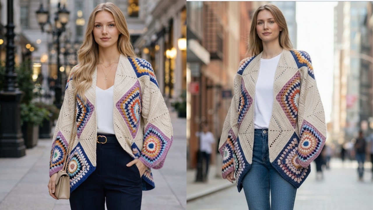 Bohem Hırka 💞 1. Bölüm - Bohemian Cardigan Part 1 / Motifli Hırka / Örgü Hırka / Crochet Cardigan