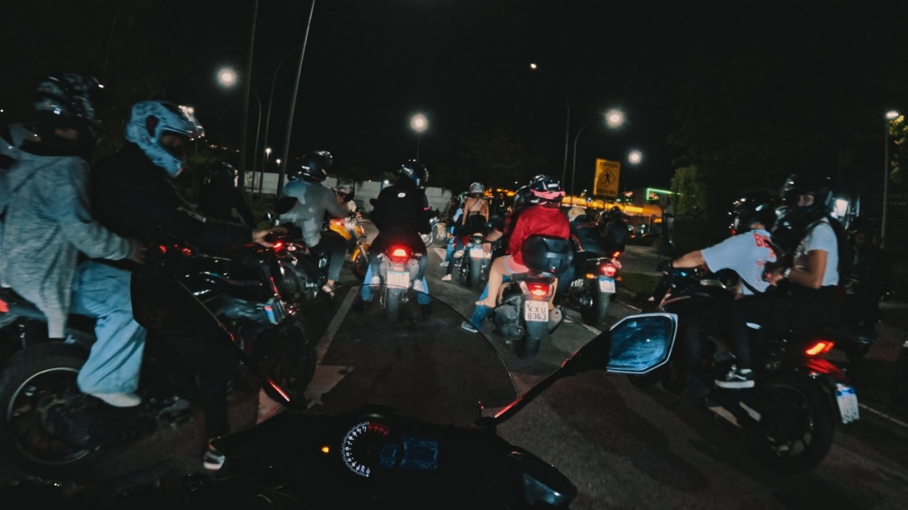 Rio Coastline Night Group Ride — 22 da Oeste | Ninja 400 | Motorcycle POV Ride (4K)