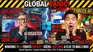 Windows 11 AI DISASTER: Copilot Deletes User Files, Recall = Spyware (Microsoft in PANIC!)