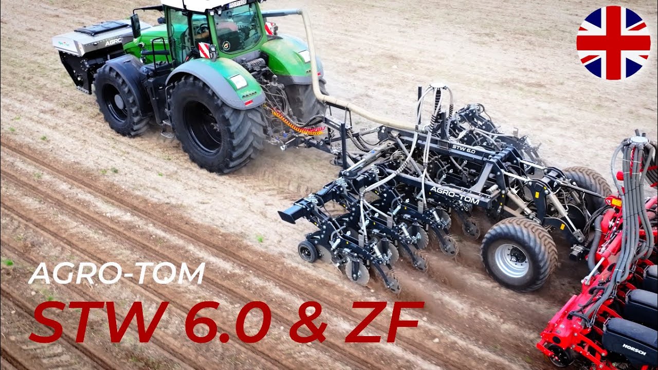 Strip-till Soil Cultivation - STW 6.0 & ZF Front Hopper | Agro-Tom