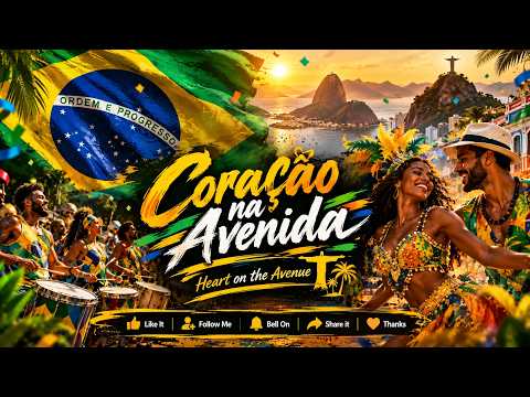 🇧🇷 Coração na Avenida | Heart on the Avenue — Brazilian samba drums and joyful carnival rhythms
