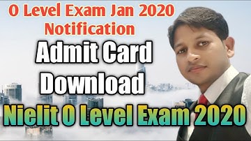 O Level January 2020 Exam Admit Card ||  how to download O level admit card January 2020