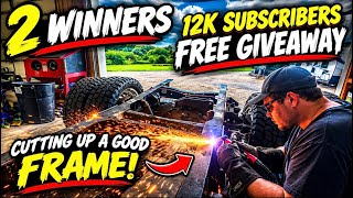 Cutting up a good frame!   12k subscriber giveaway!!
