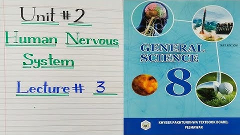 Grade 8 Unit 2 Spinal cord and peripheral nervous system General Science book #science #youtube