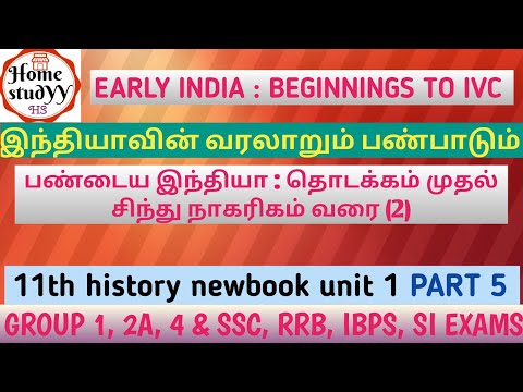 சிந்து வெளி நாகரிகம்   11th newbook HISTORY UNIT 1  part-5 (பண்டைய இந்தியா : தொடக்கம் முதல் சிந்து ந