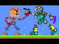 The giant robot mario vs the giant biggest robot alphabet lore  game animation