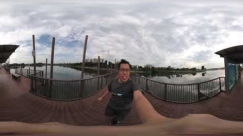 [360° 5.7k] Vuze XR & Studio 3.2.6328 Stabilization Test by running in 360° 2D mode