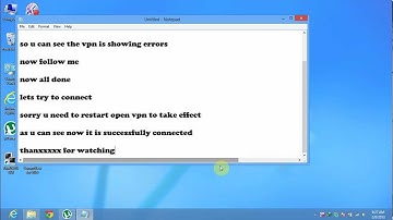 Connecting with OpenVpn in Windows 8 (All Eitions)
