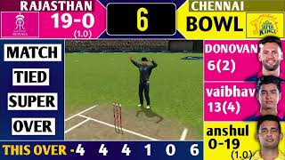 Vaibhav suryavanshi ki batting | RR vs CSK Unofficial match scorecard and commentary | SUPER OVER |