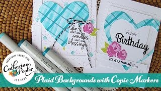 Plaid Backgrounds with Copic Markers