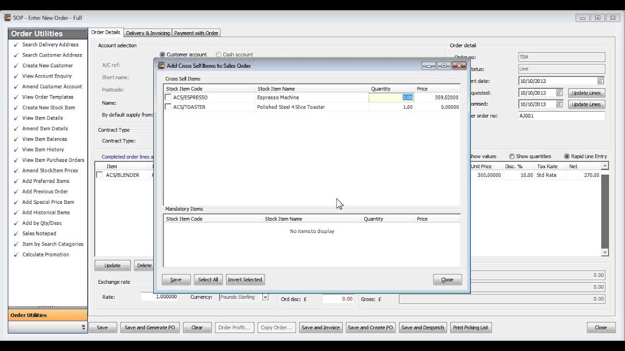 Back to Back Purchase Orders for Sage 200 YouTube