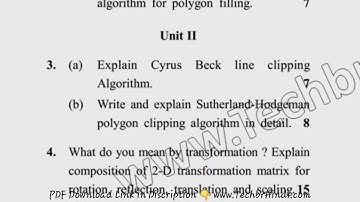 2018 MCA 4th Sem Computer Graphics Question Paper