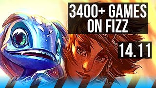 FIZZ vs TALIYAH (MID) | 8 solo kills, 3400+ games | EUW Master | 14.11