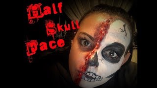 Ripped Up Half Skull | SFX | Halloween Make Up 2019