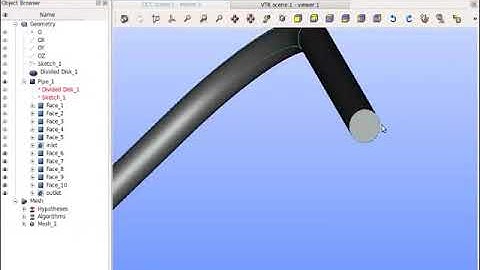 Creating and meshing a curved pipe geometry in Salome for OpenFOAM - Bengali
