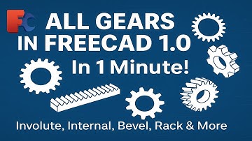 Make All Types of Gears in FreeCAD 1.0 — In Just 1 Minute!