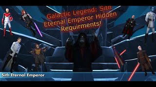 Galactic Legend Farming Tips: Sith Eternal Emperor Hidden Requirements!!!