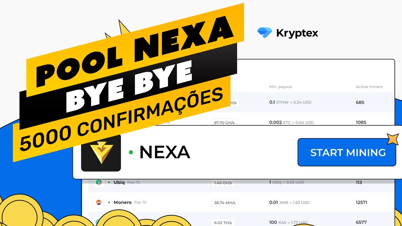 ⛏️🤟🏻 KRYPTEX - NOVA POOL QUE PAGA MAIS RÁPIDO - NEXA SEM CONFIRMAÇÕES DE  BLOCO