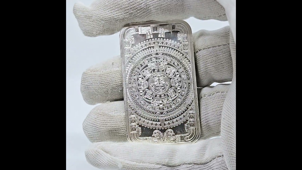 1 oz Aztec Calendar Silver Bar