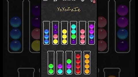 Ball Sort Color Water Puzzle Level 62 Walkthrough 🧪🟣🟢🟠, #shorts