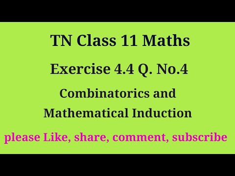 TN 11th Maths | Exercise 4.4 | Q. No. 4 | Chapter 4 | State Board | Mathematical Induction | GMRR...