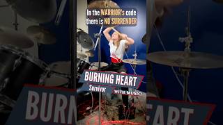 Survivor - Burning Heart Drum Cover Drummer Cam Performed Live By Drummer Lauren Young