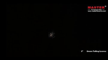 Liuyang Supplier 3 Inch Green Falling Leaves 1.3G Display Shells Fireworks