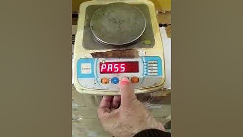 CALIBRATION OF JEWELLERY SCALE (GEM MODEL)