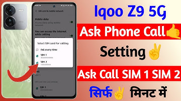 ask phone call setting on iqoo z9 5g | iqoo z9 5g use ask phone call setting | technical vijay