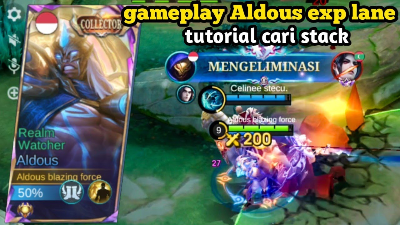 GAMEPLAY ALDOUS EXP LANE TUTORIAL MENCARI STACK DENGAN CEPAT PEMULA WAJIB LOHAT 