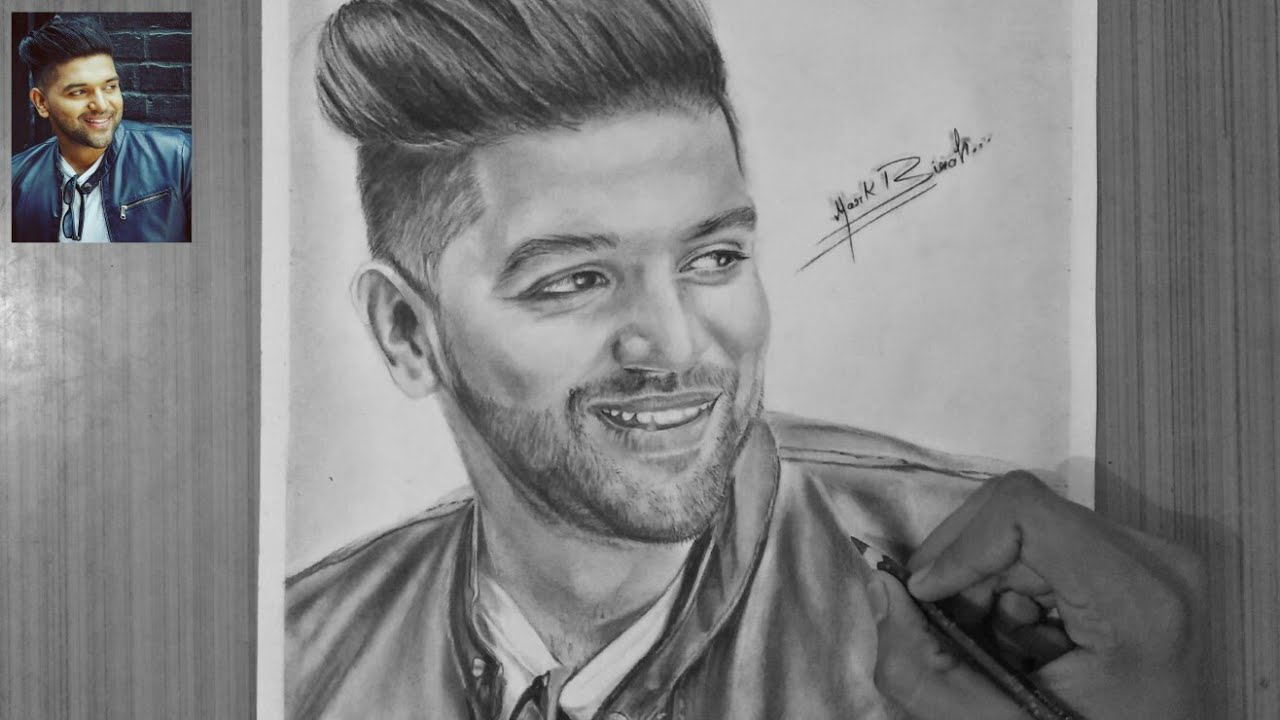 how to draw Guru Randhawa  Easy shading for beginners  YouTube