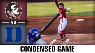 Florida State vs. Duke Condensed Game | 2023 ACC Softball (Game 1)