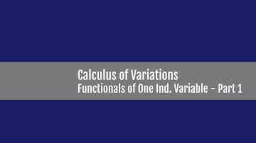 Calculus of Variations and the Functional Derivative