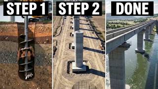 Comprehensive Bridge Construction Process 3D Animation | From Pier to Highway Traffic