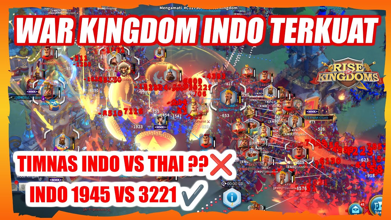 TIMNAS INDONESIA VS THAILAND ❌ KINGDOM INDO 1945 VS 3221 ✔️ || WAR KVK KD INDO TERKUAT ROK ‼️