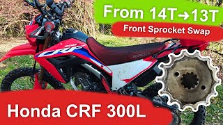 From 14T → 13T (Front Sprocket Swap) ⚙️#hondacrf300l #sprocketswap