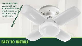 Pinegreen Lighting LED 4-Panel Universal Folding Bulb  6000 Lumens Model# CL-BU-G60 screenshot 1