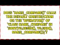 Does `name_compare()` calls the default construction