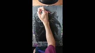 Star Spawn painting by Paul Carrick -time lapse