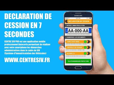 DECLARATION DE CESSION SIV: CENTRE SIV version Android et iPhone