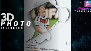 Picsart Tutorial - edit 3d effect instagram photo on android(Torn paper effect) - cd edit screenshot 5